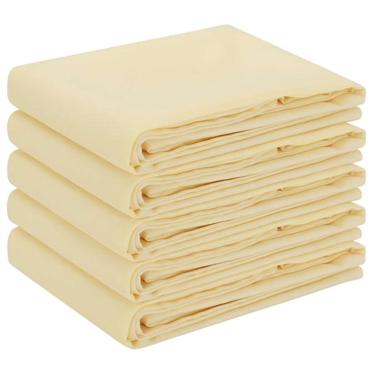 Table Cloth 5 pcs Cream White 140 x 180 cm Polyester