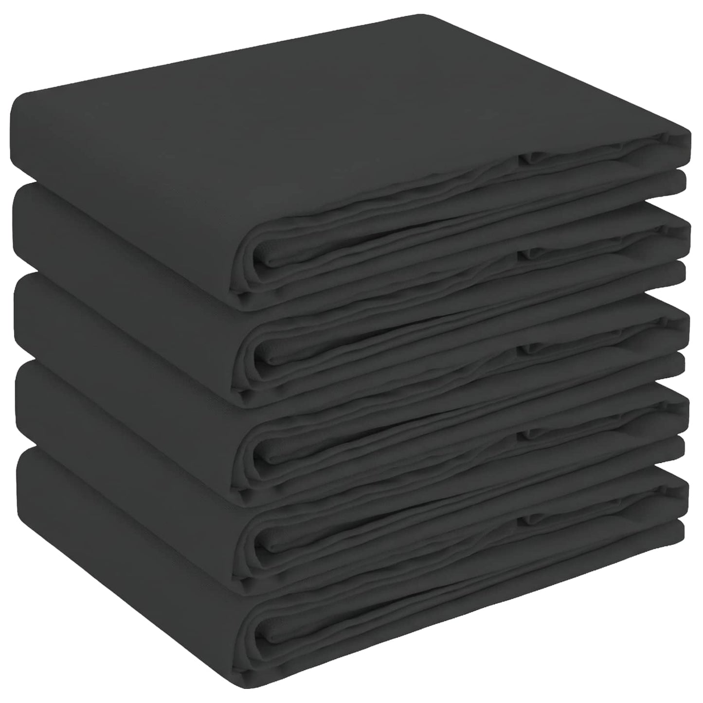 Table Cloth 5 pcs Rectangular Dark Grey 140 x 200 cm Polyester