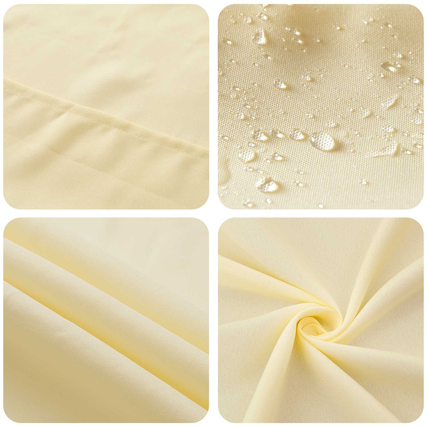 Table Cloth 5 pcs Cream White 140 x 200 cm Polyester