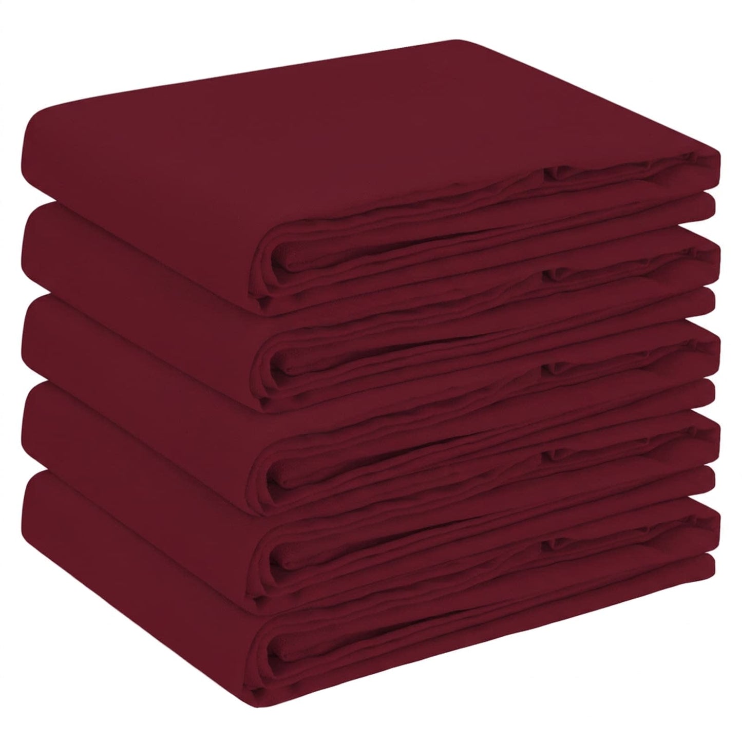 Table Cloth 5 pcs Rectangular Wine Red 140 x 200 cm Polyester