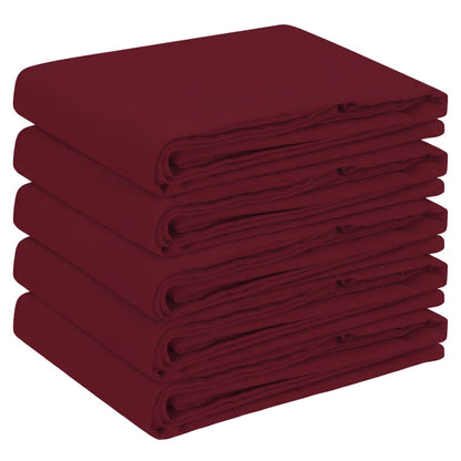 Table Cloth 5 pcs Rectangular Wine Red 140 x 200 cm Polyester