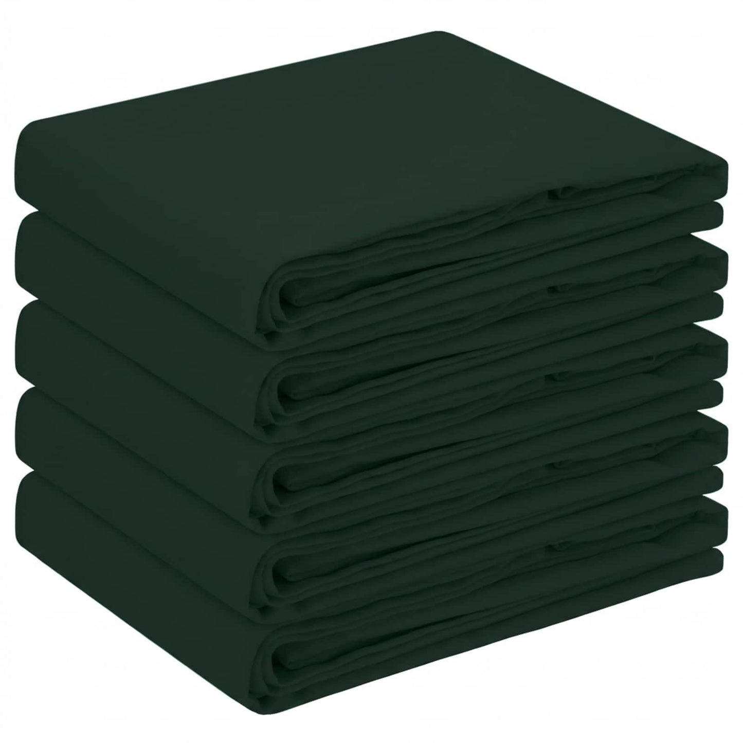 Table Cloth 5 pcs Rectangular Dark Green 140 x 220 cm Polyester