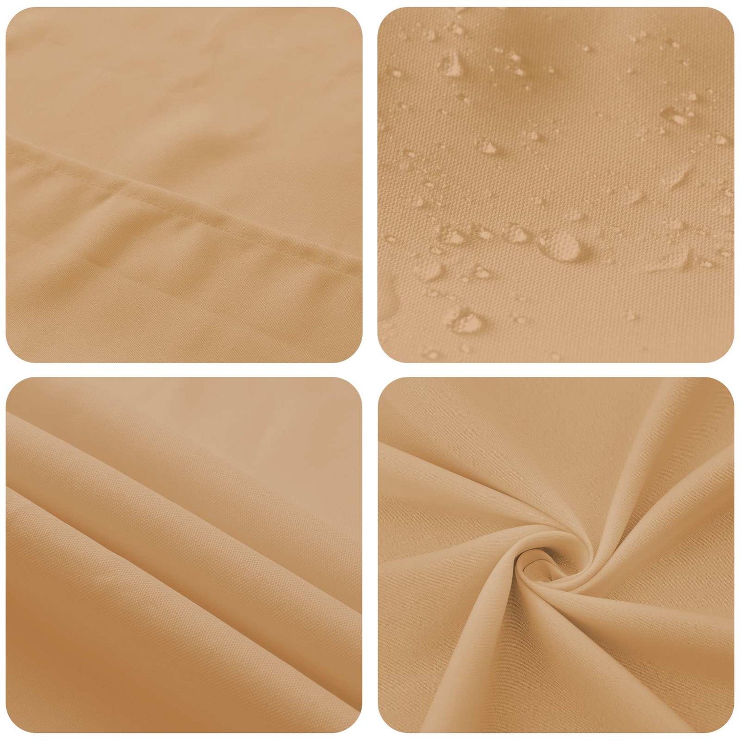 Table Cloth 5 pcs Rectangular Beige 140 x 220 cm Polyester