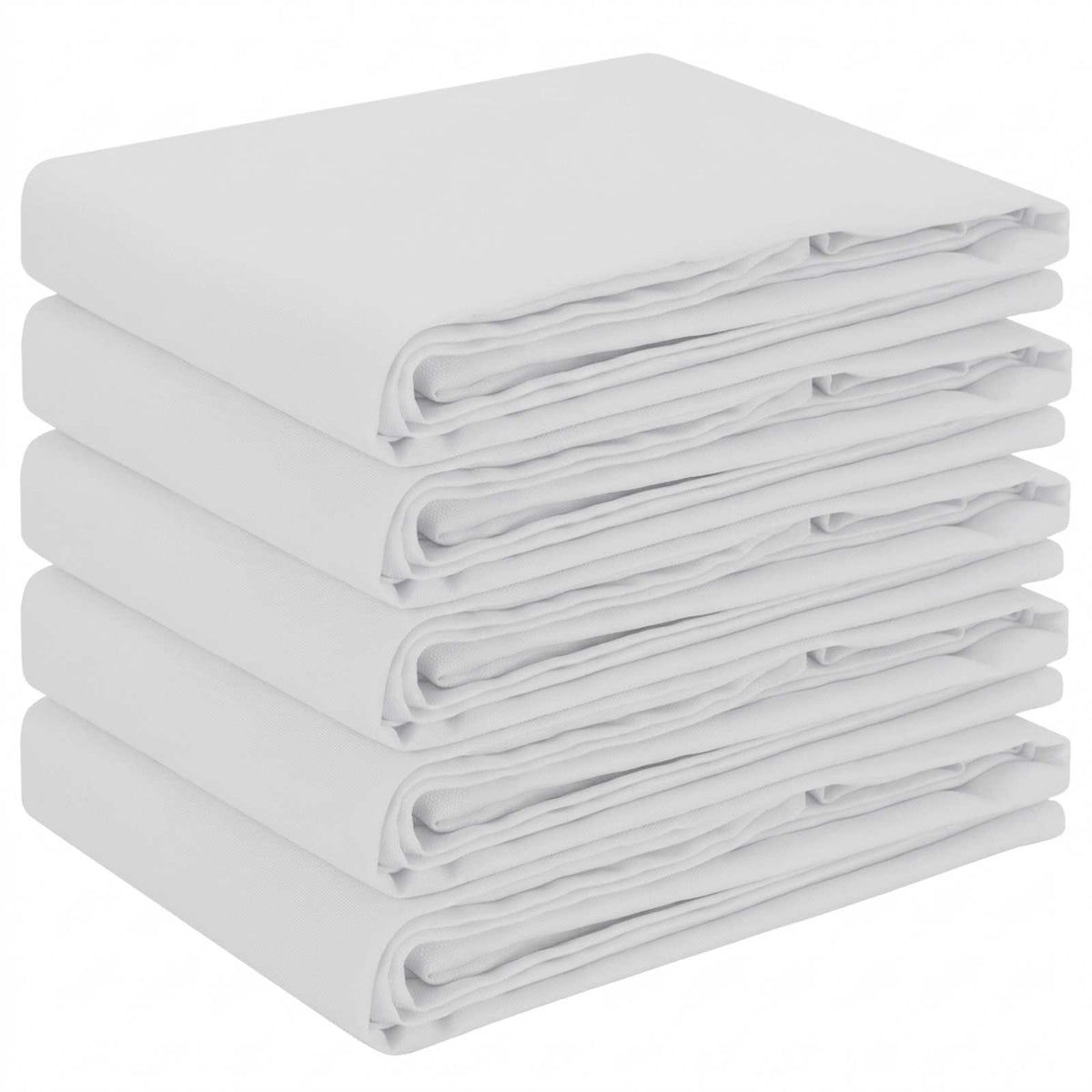 Table Cloth 5 pcs Rectangular White 140 x 220 cm Polyester
