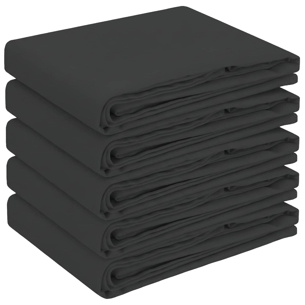 Table Cloth 5 pcs Oval Dark Grey 130 x 180 cm Polyester