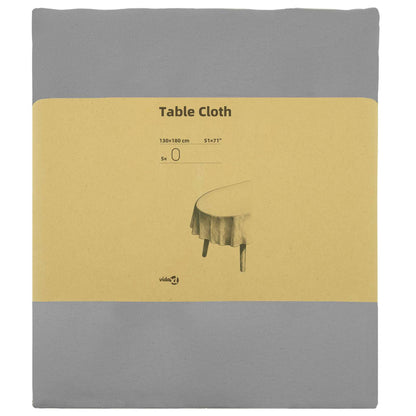 Table Cloth 5 pcs Oval Light Grey 130 x 180 cm Polyester