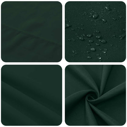 Table Cloth 5 pcs Oval Dark Green 130 x 180 cm Polyester