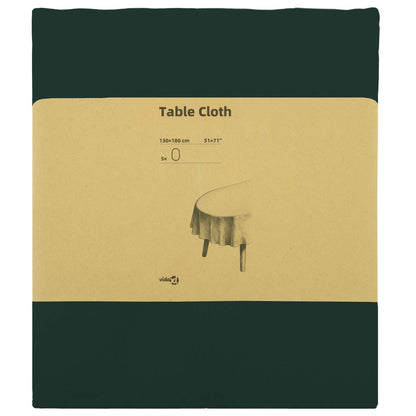 Table Cloth 5 pcs Oval Dark Green 130 x 180 cm Polyester