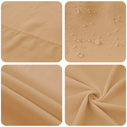 Table Cloth 5 pcs Oval Beige 160 x 220 cm Polyester