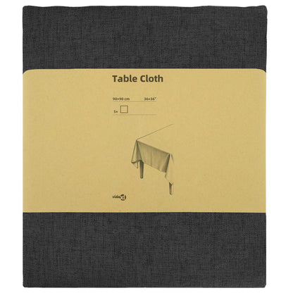 Table Cloth 5 pcs Square Dark Grey 90 x 90 cm