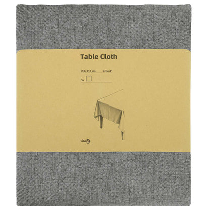 Table Cloth 5 pcs Square Light Grey 110 x 110 cm