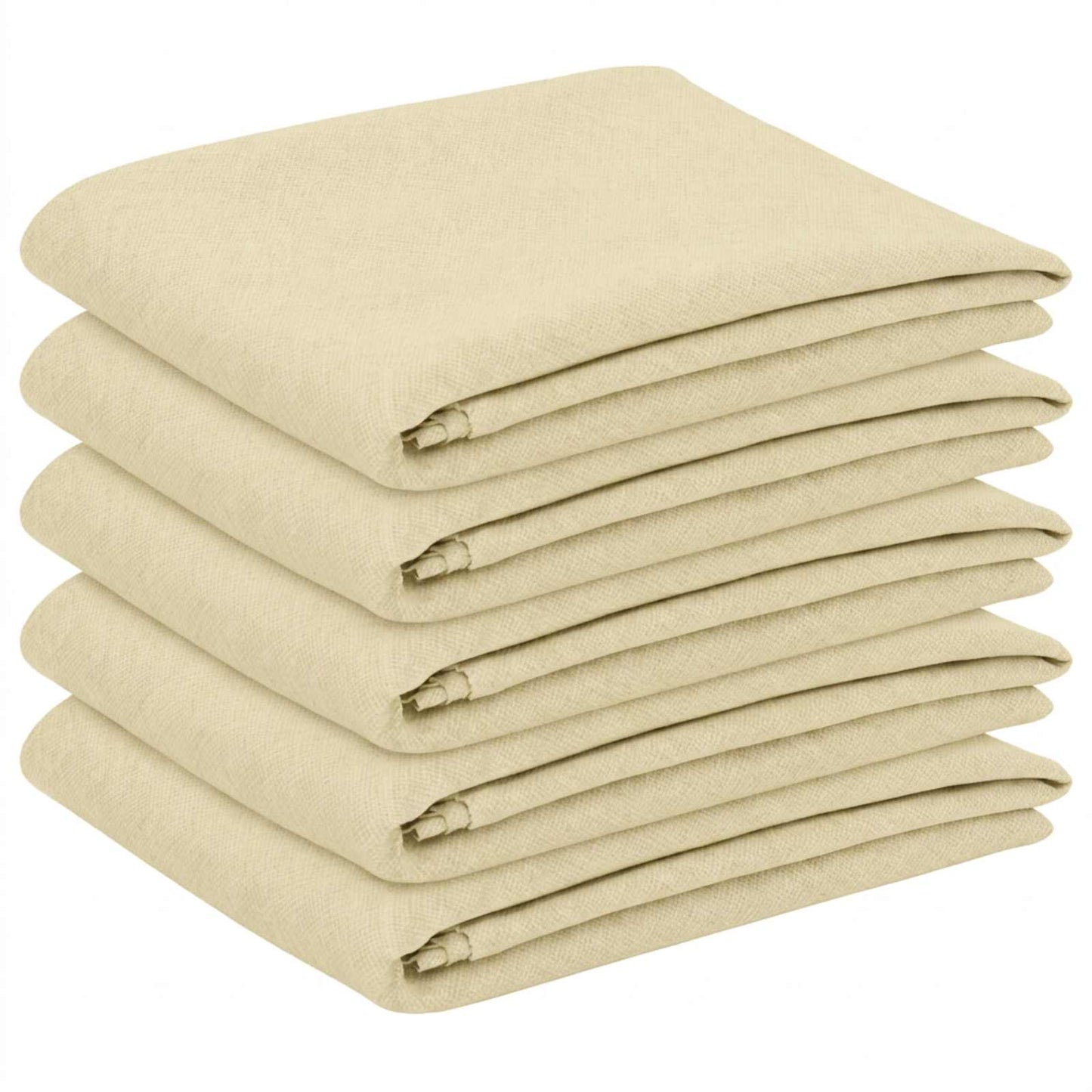 Table Cloth 5 pcs Rectangular Cream White 110 x 140 cm