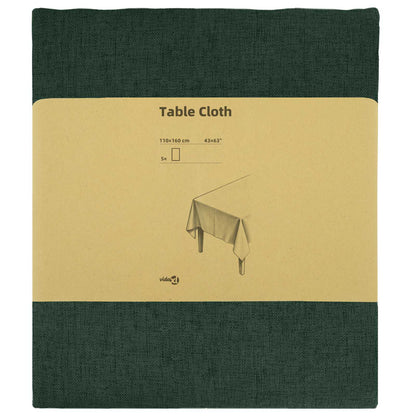 Table Cloth 5 pcs Rectangular Dark Green 110 x 160 cm