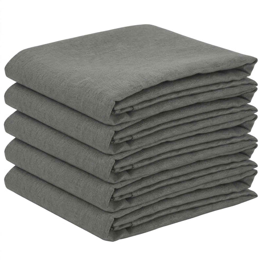 Table Cloth 5 pcs Rectangular Light Grey 140 x 140 cm
