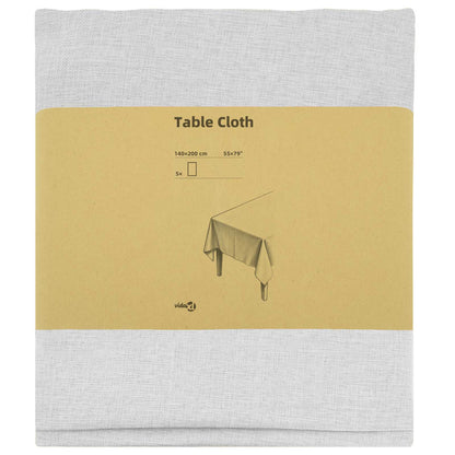 Table Cloth 5 pcs Rectangular White 140 x 200 cm