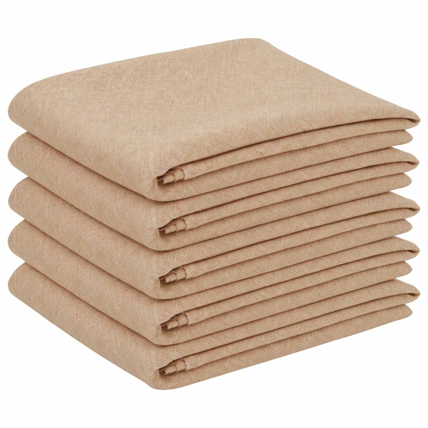 Table Cloth 5 pcs Rectangular Beige 140 x 260 cm
