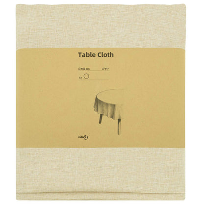 Table Cloth 5 pcs Round Cream White Ø 180 cm