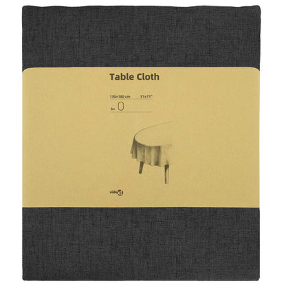 Table Cloth 5 pcs Oval Dark Grey 130 x 180 cm