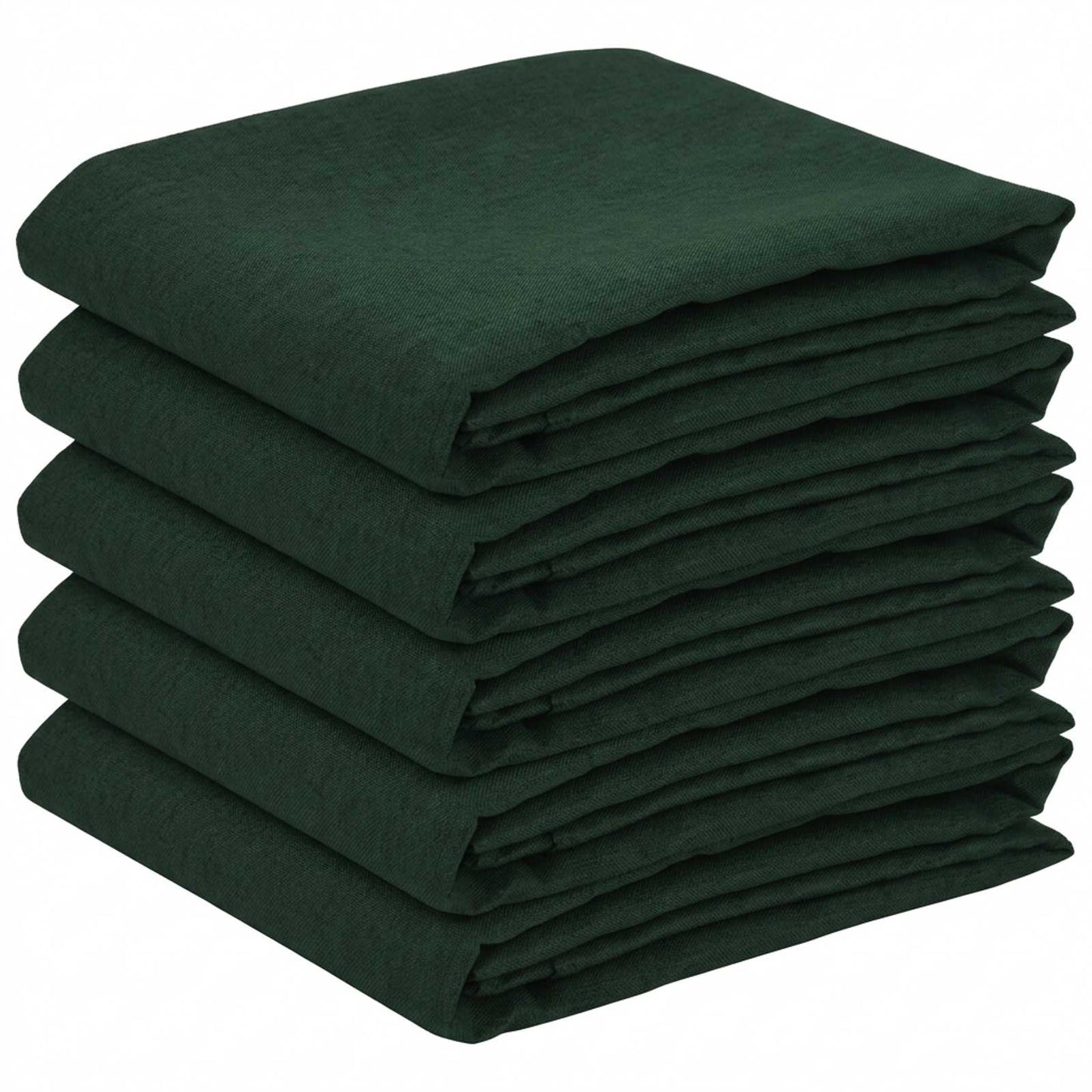 Table Cloth 5 pcs Oval Dark Green 130 x 180 cm