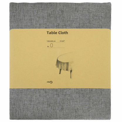 Table Cloth 5 pcs Oval Light Grey 130 x 220 cm