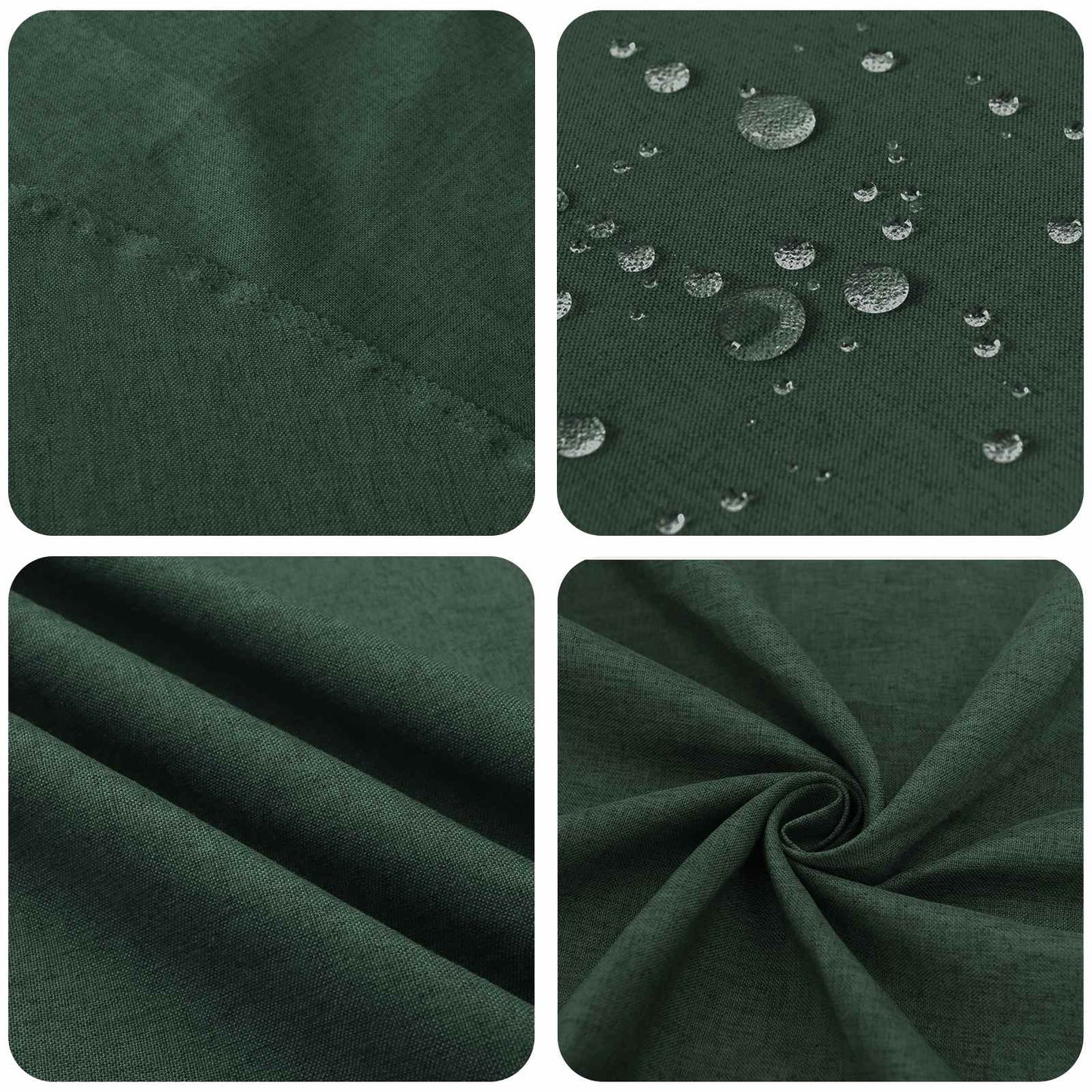 Table Cloth 5 pcs Oval Dark Green 160 x 220 cm