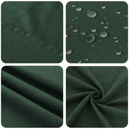 Table Cloth 5 pcs Oval Dark Green 160 x 220 cm