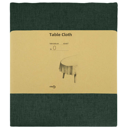 Table Cloth 5 pcs Oval Dark Green 160 x 220 cm