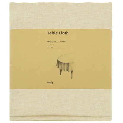 Table Cloth 5 pcs Oval Cream White 160 x 220 cm