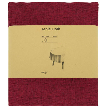 Table Cloth 5 pcs Oval Wine Red 160 x 220 cm