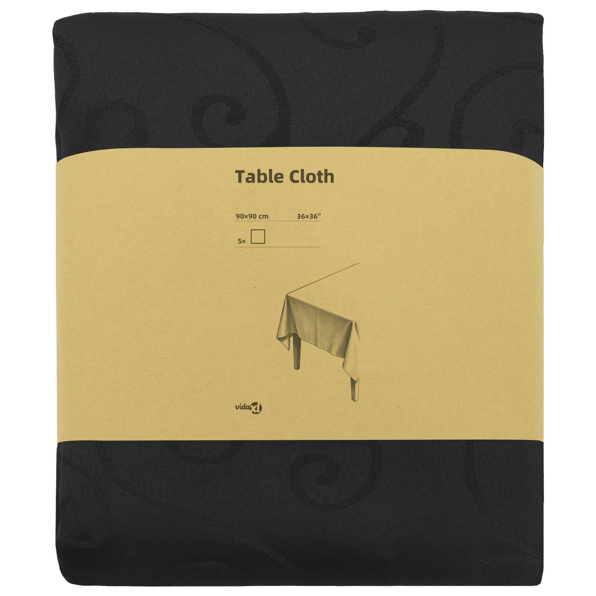 Table Cloth 5 pcs Square Dark Grey 90 x 90 cm