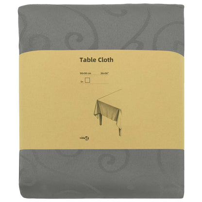 Table Cloth 5 pcs Square Light Grey 90 x 90 cm