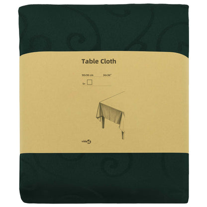 Table Cloth 5 pcs Square Dark Green 90 x 90 cm