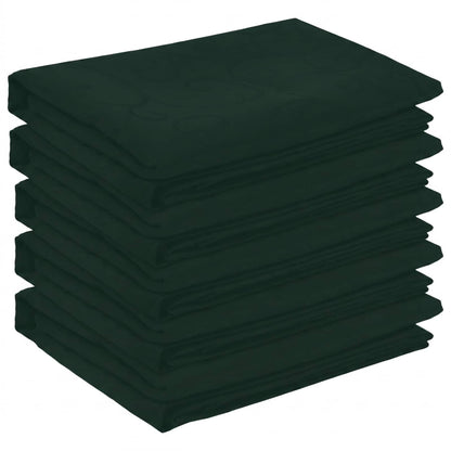Table Cloth 5 pcs Square Dark Green 110 x 110 cm