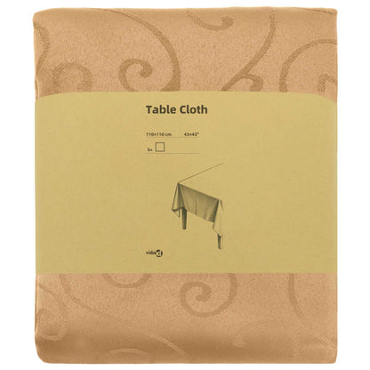 Table Cloth 5 pcs Square Beige 110 x 110 cm