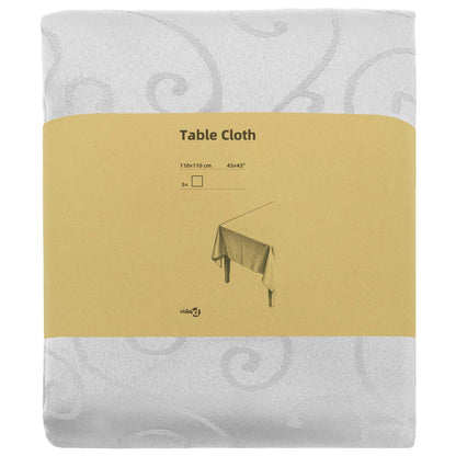 Table Cloth 5 pcs Square White 110 x 110 cm