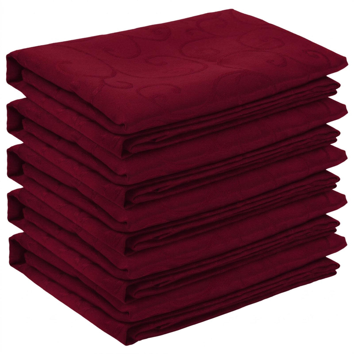 Table Cloth 5 pcs Rectangular Wine Red 110 x 140 cm