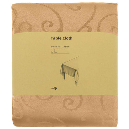 Table Cloth 5 pcs Rectangular Beige 110 x 160 cm