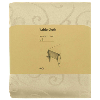 Table Cloth 5 pcs Rectangular Cream White 110 x 160 cm