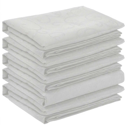Table Cloth 5 pcs Rectangular White 110 x 160 cm