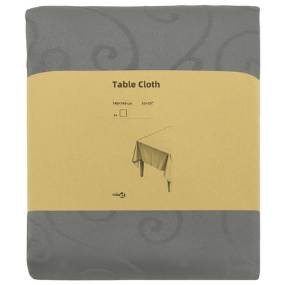 Table Cloth 5 pcs Rectangular Light Grey 140 x 140 cm