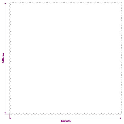 Table Cloth 5 pcs Rectangular Beige 140 x 140 cm