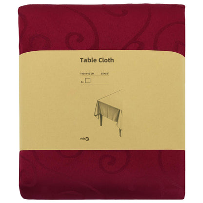 Table Cloth 5 pcs Rectangular Wine Red 140 x 140 cm