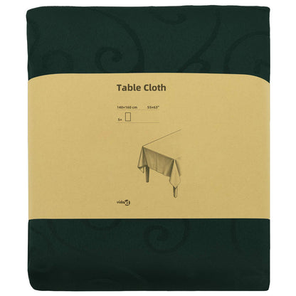 Table Cloth 5 pcs Rectangular Dark Green 140 x 160 cm