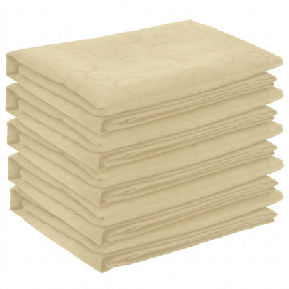 Table Cloth 5 pcs Rectangular Cream White 140 x 160 cm