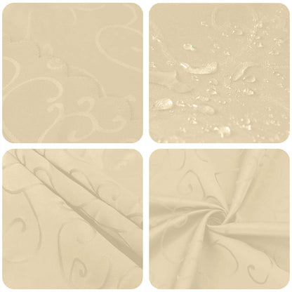 Table Cloth 5 pcs Rectangular Cream White 140 x 200 cm