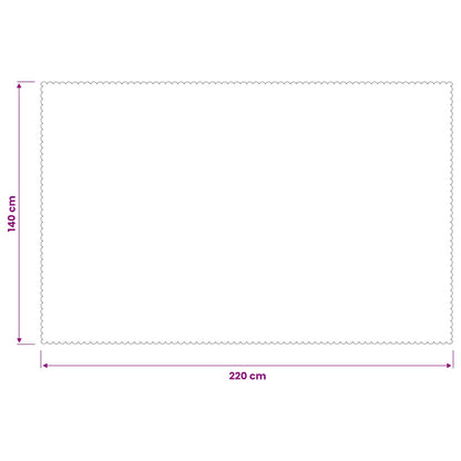 Table Cloth 5 pcs Rectangular Cream White 140 x 220 cm