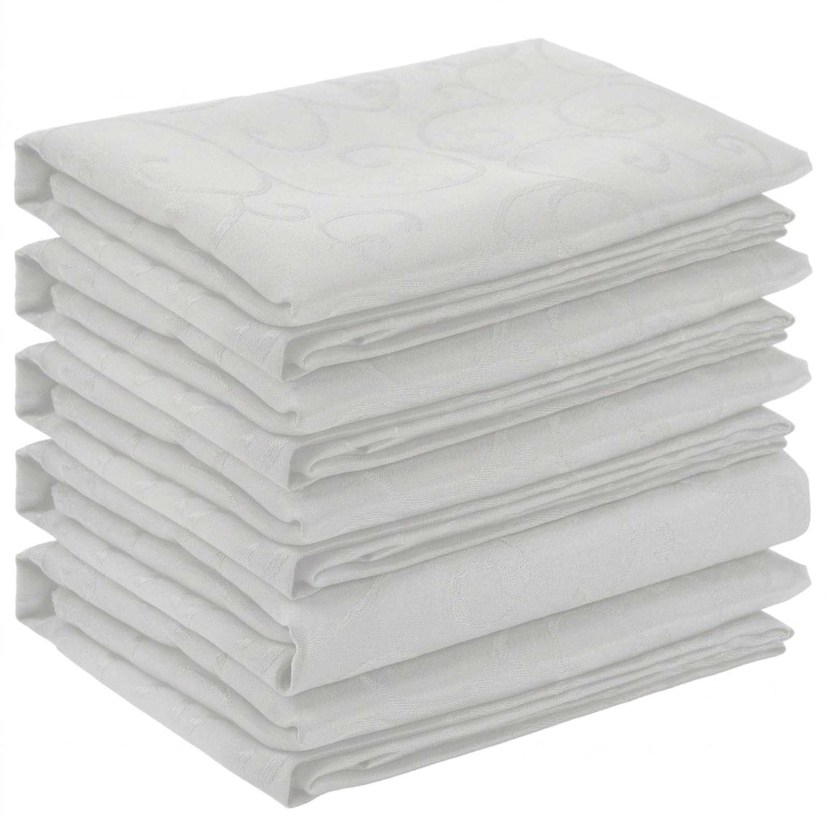 Table Cloth 5 pcs Rectangular White 140 x 220 cm