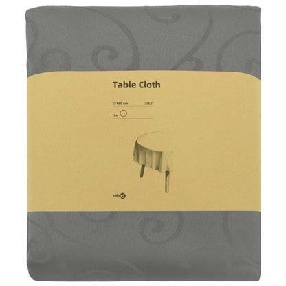 Table Cloth 5 pcs Round Light Grey Ø 160 cm