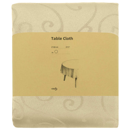 Table Cloth 5 pcs Round Cream White Ø 180 cm