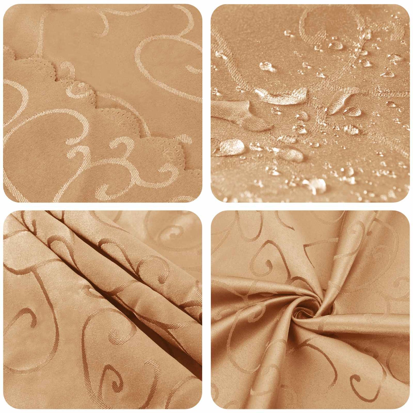 Table Cloth 5 pcs Oval Beige 130 x 180 cm